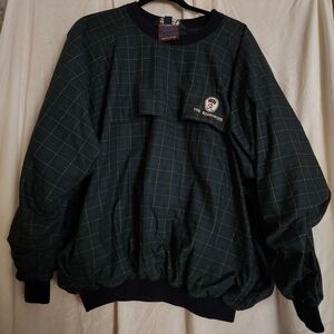VIntage 90s Scotland Oversized Plaid Waterproof Rain Windbreaker Roxburghe